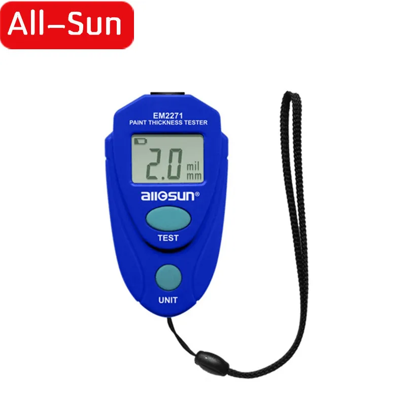 Толщиномер All Sun EM2271 Цифровой с ЖК дисплеем измеритель толщины лакокрасочного