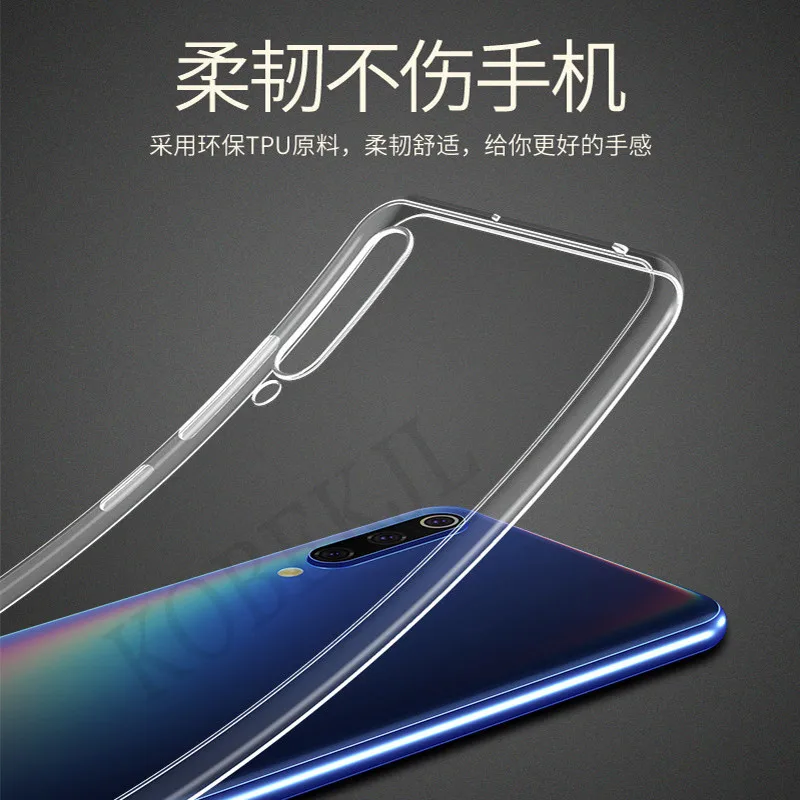 Чехол для Xiaomi Mi 9 чехол мягкая прозрачная силиконовая задняя крышка из ТПУ