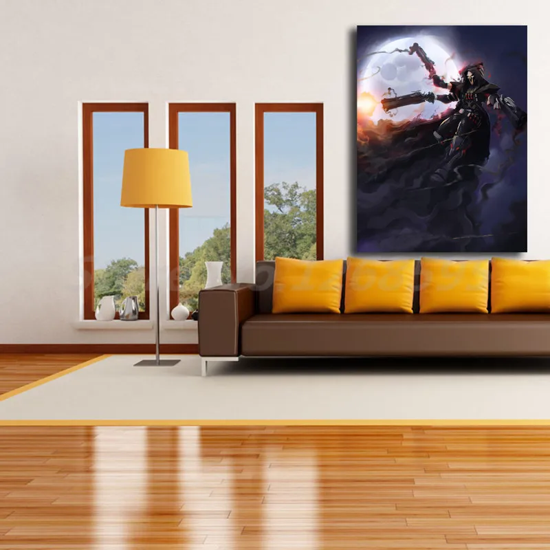 Reaper Death Blossom Overwatchs Art Wallpaper Canvas Posters Prints Wall Painting Decorative Picture Modern Home Decoration | Дом и сад