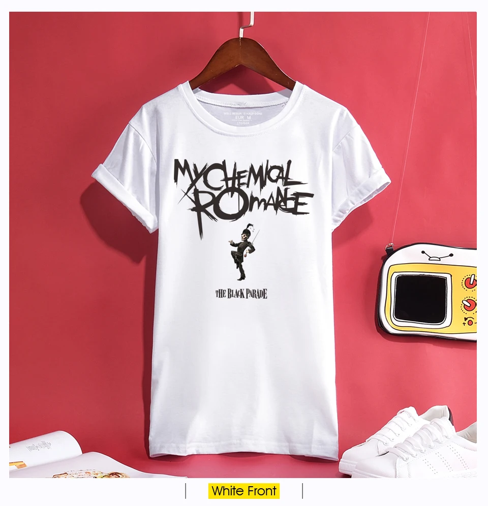 My Chemical Romance Футболка мужская женская панк рок группа футболка Homme летние хлопковые футболки с коротким рукавом топы брендовая одежда