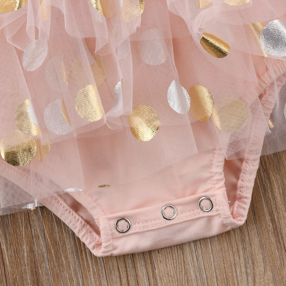 Комбинезон в горошек с юбкой-пачкой для новорожденных девочек |