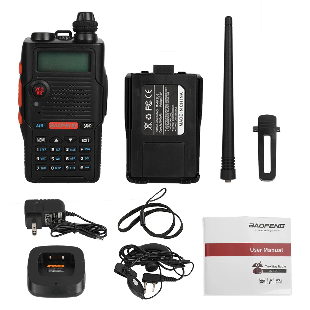 Рация Baofeng UV 5R EX 5 Вт Двухдиапазонная с функцией двухсторонней радиосвязи|Рации| |
