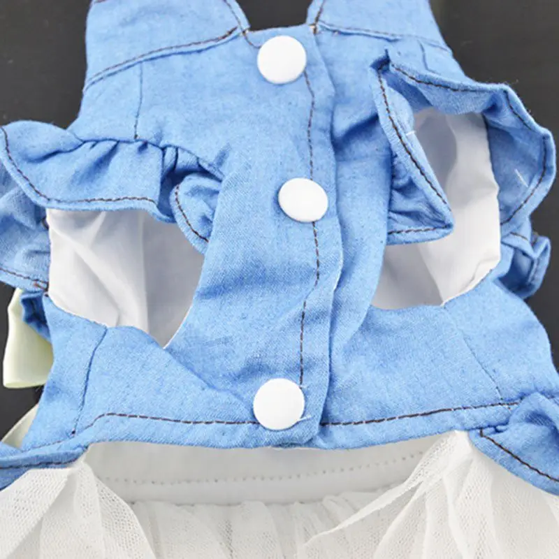 Одежда для милых собак джинсовое платье модная юбка одежда маленьких и кошек
