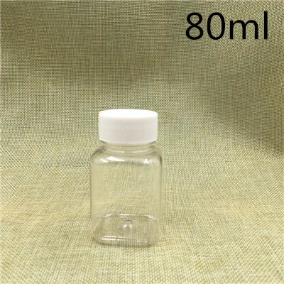 80 ml 30 pcs 30 шт. 30 60 80 мл пустые прозрачные квадратные пластиковые Упаковочные бутылки для специй печать для упаковки образцов контейнеров - Цвет: 80 ml 30 pcs