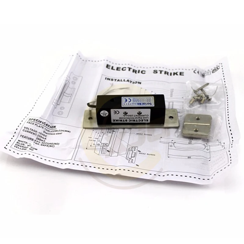 XJQ ANSI стандартный, сверхпрочный Электрический Strike 12VDC Электрический замок Fail Safe NC или отказоустойчивый NO для контроля доступа к двери ворот