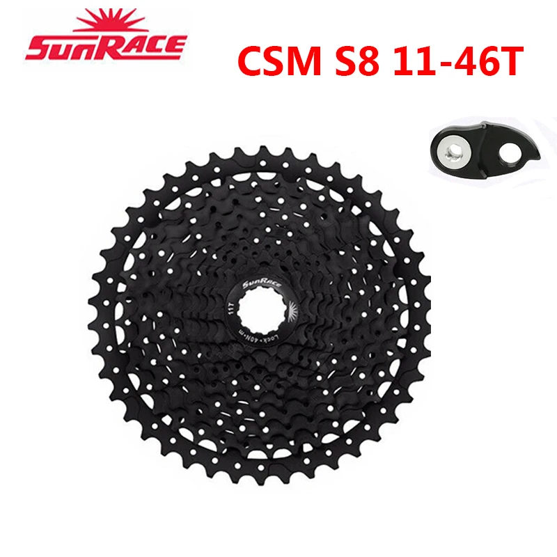 11S-S8-Black-11-46T Sunracing CSMS8 CSMX8 11 скоростей кассета широкое соотношение горный велосипед свободного хода велосипедные карты Тип маховик 11-40T 11-42T 11-46T - Цвет: 11S-S8-Black-11-46T