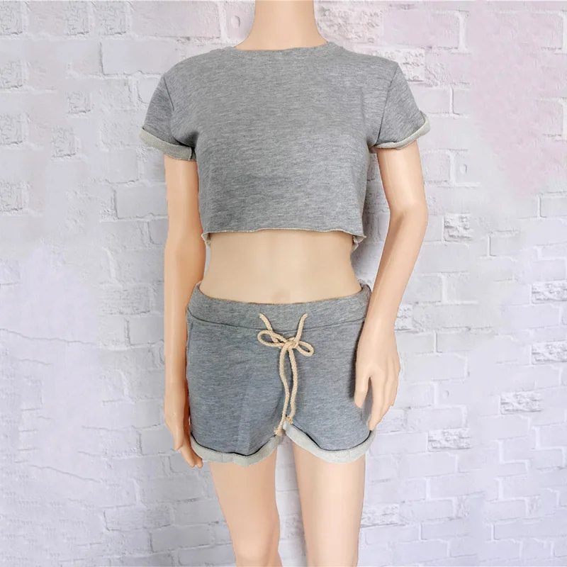 Комплект из 2 предметов Модный женский пикантный топ и шорты дышащий комплект