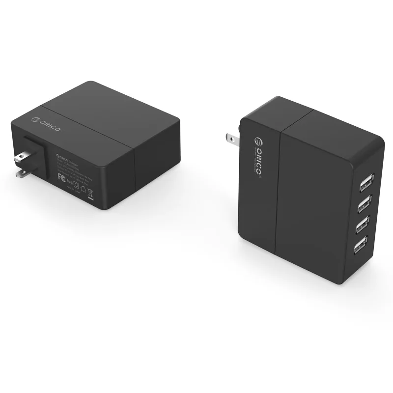 Портативное настенное зарядное устройство ORICO, 4 порта, 30 Вт, USB зарядное устройство для телефона, планшета, USB устройства, EU/AU/UK/US, зарядное устройство - Тип штекера: US Plug