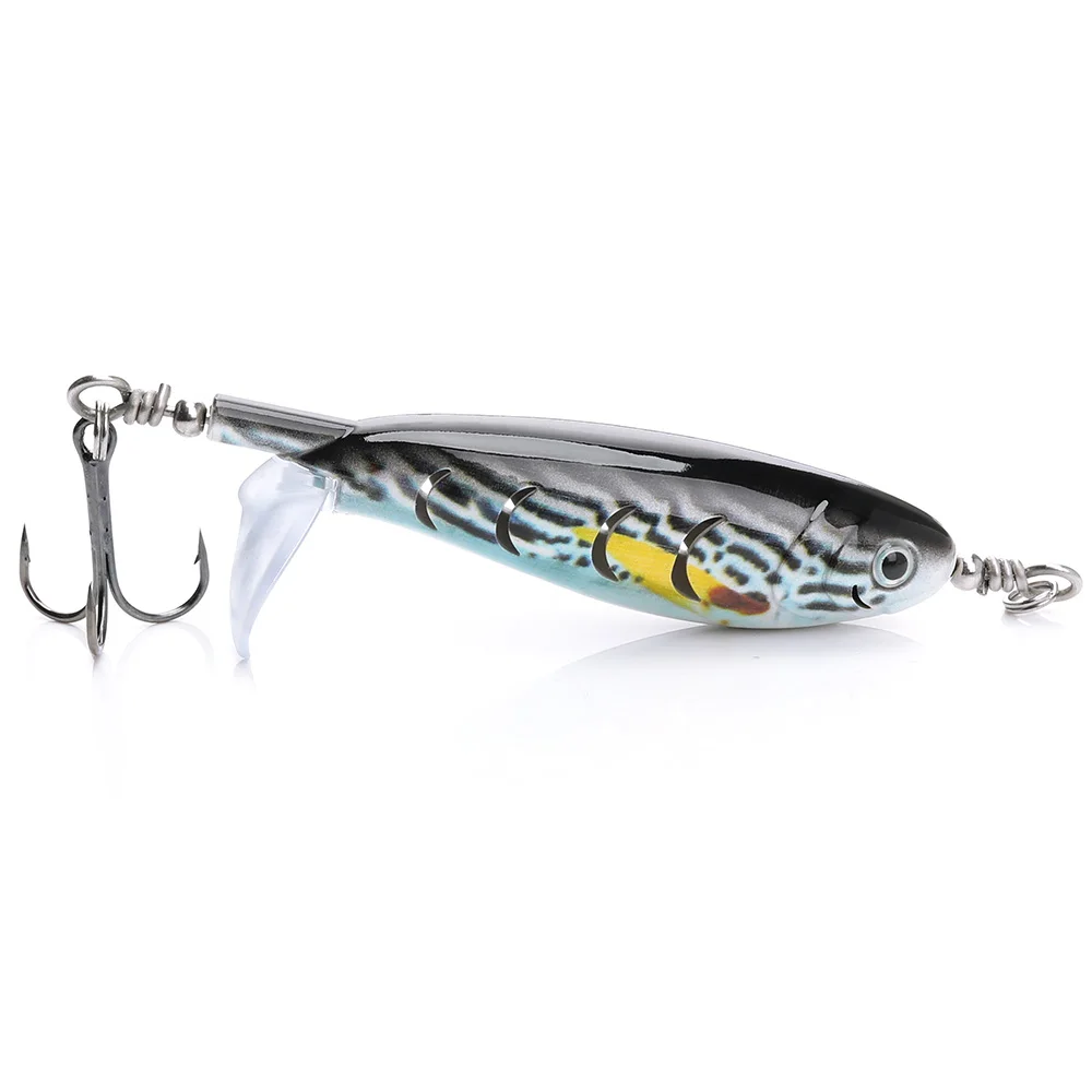 Color E VTAVTA рыболовные приманки гольян Whopper Plopper 7,5 см 8,29 г Topwater твердая приманка снасть с Вращающийся хвост воблеры для ловли щуки - Цвет: Color E
