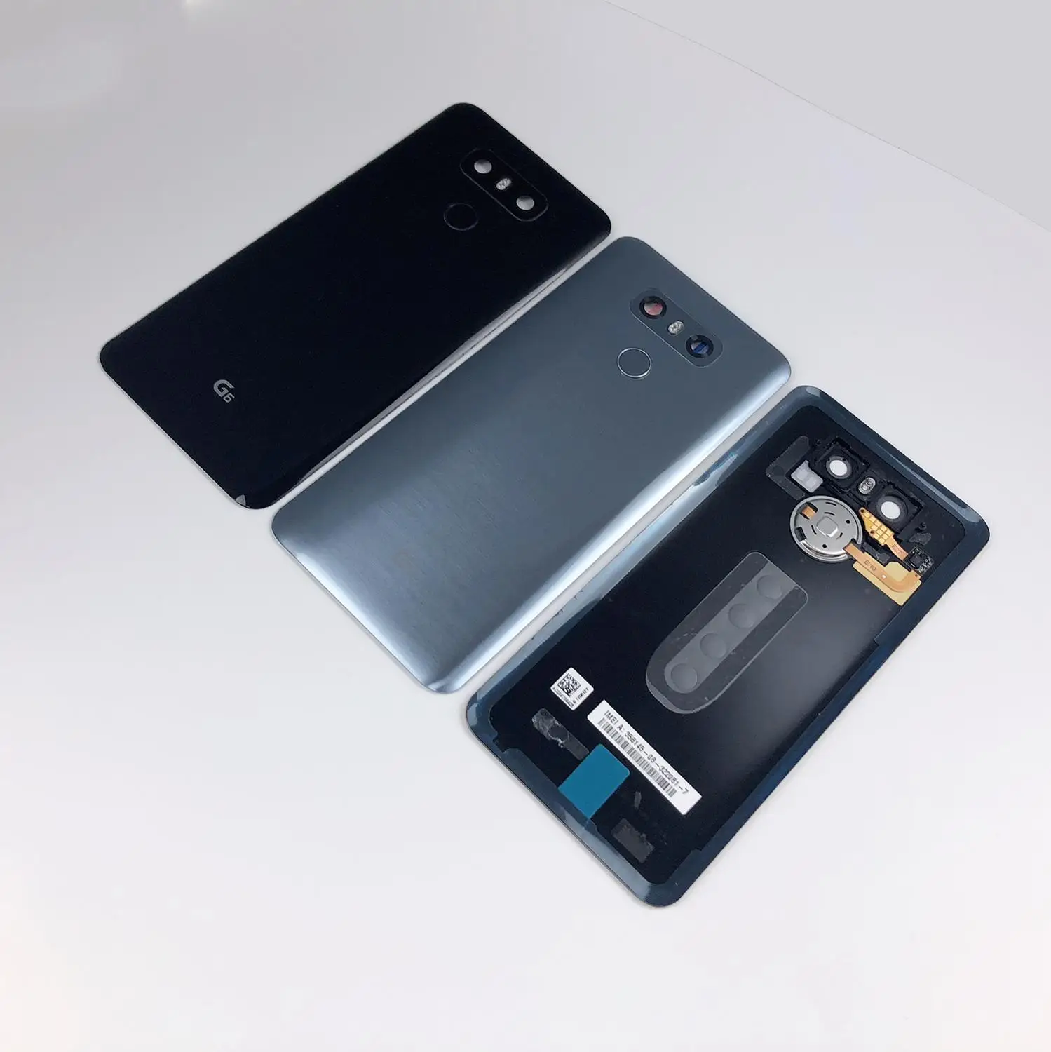 Оригинальный Для LG G6 LS993 US997 VS998 H870 H871 H872 H873 Корпус Задняя стеклянная крышка батареи + стекло объектива камеры Touch ID + наклейка