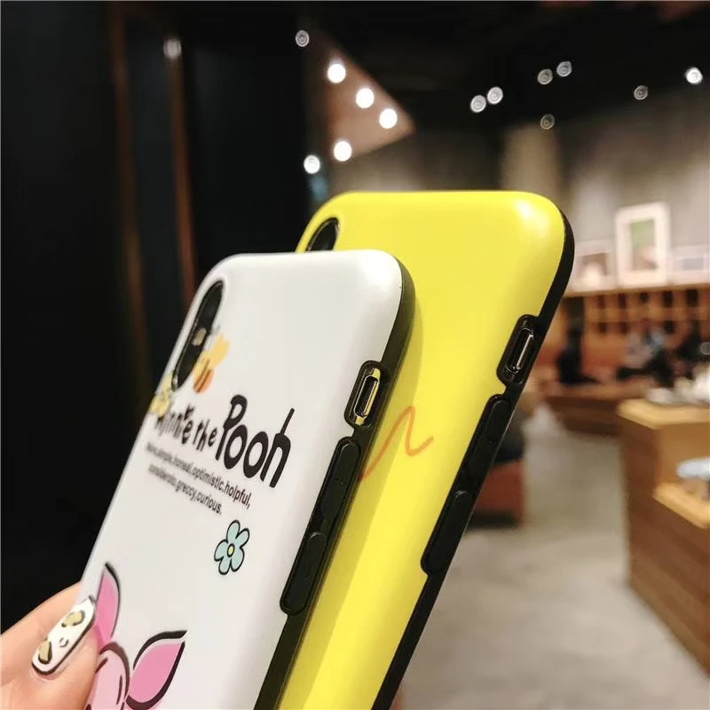 Cute Cartoon Bear Pig Pattern Case For iphone 6 6s 7 8 Plus X XR XS MAX Fancy Back Cover 6plus 7plus 8plus XSMax Soft TPU cases | Мобильные