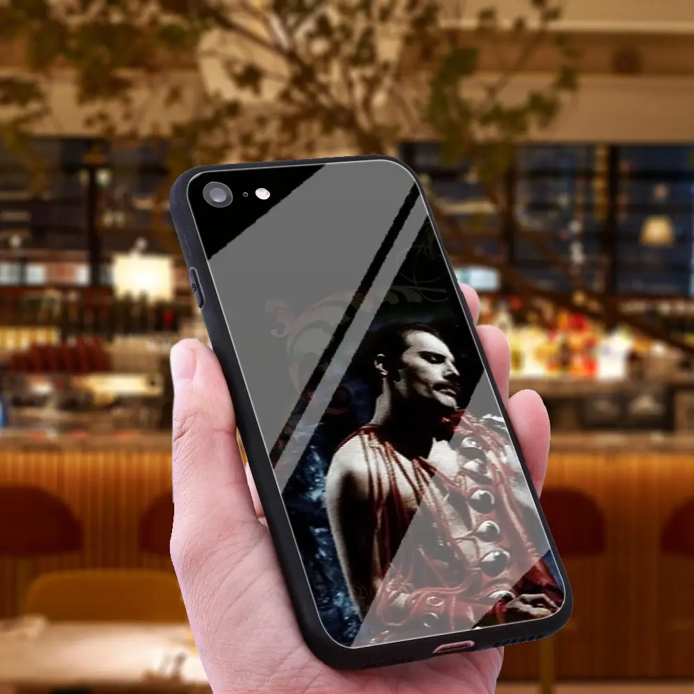 WEBBEDEPP Фредди Меркури королева чехол из закаленного стекла для телефона Apple iPhone Xr Xs