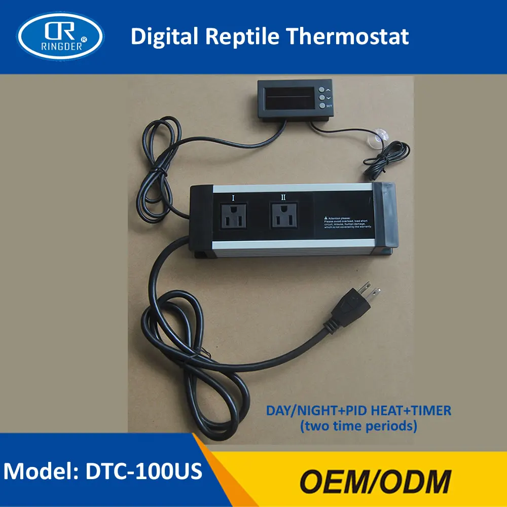 RINGDER DTC 100 0 50C цифровой день/ночь рептилия Диммируемый термостат с разъемом