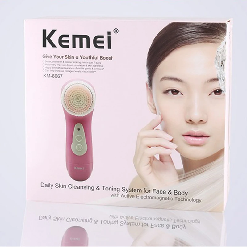Kemei KM 6067 ультразвуковое электрическое очищающее средство для лица средства ухода