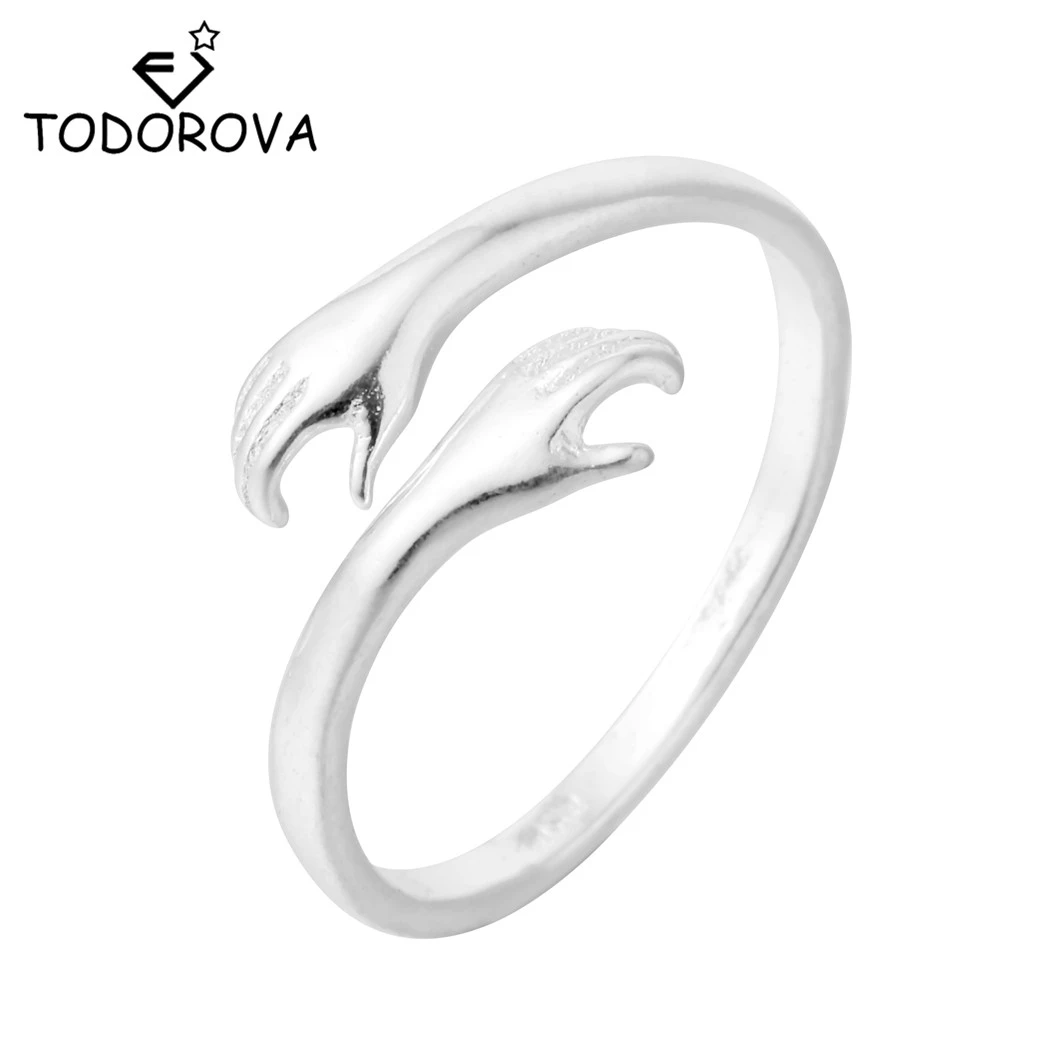 Todorova Love Design 2018 креативные открытые кольца с двумя руками на палец для женщин