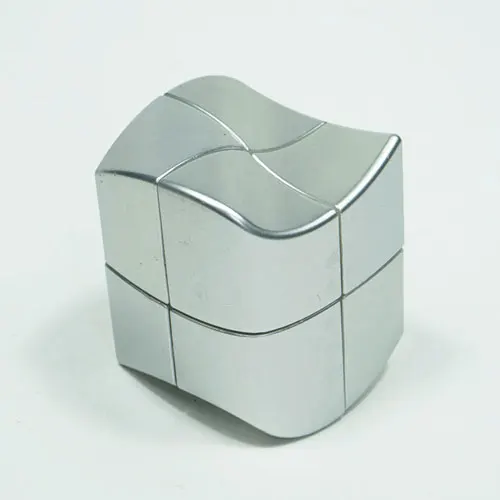 silver YJ YuanFang 2x2 Магический кубик розовый золотой серебряный профессиональный YuanFang 2*2*2 скоростной кубик форма твист развивающие игрушки игра - Цвет: silver