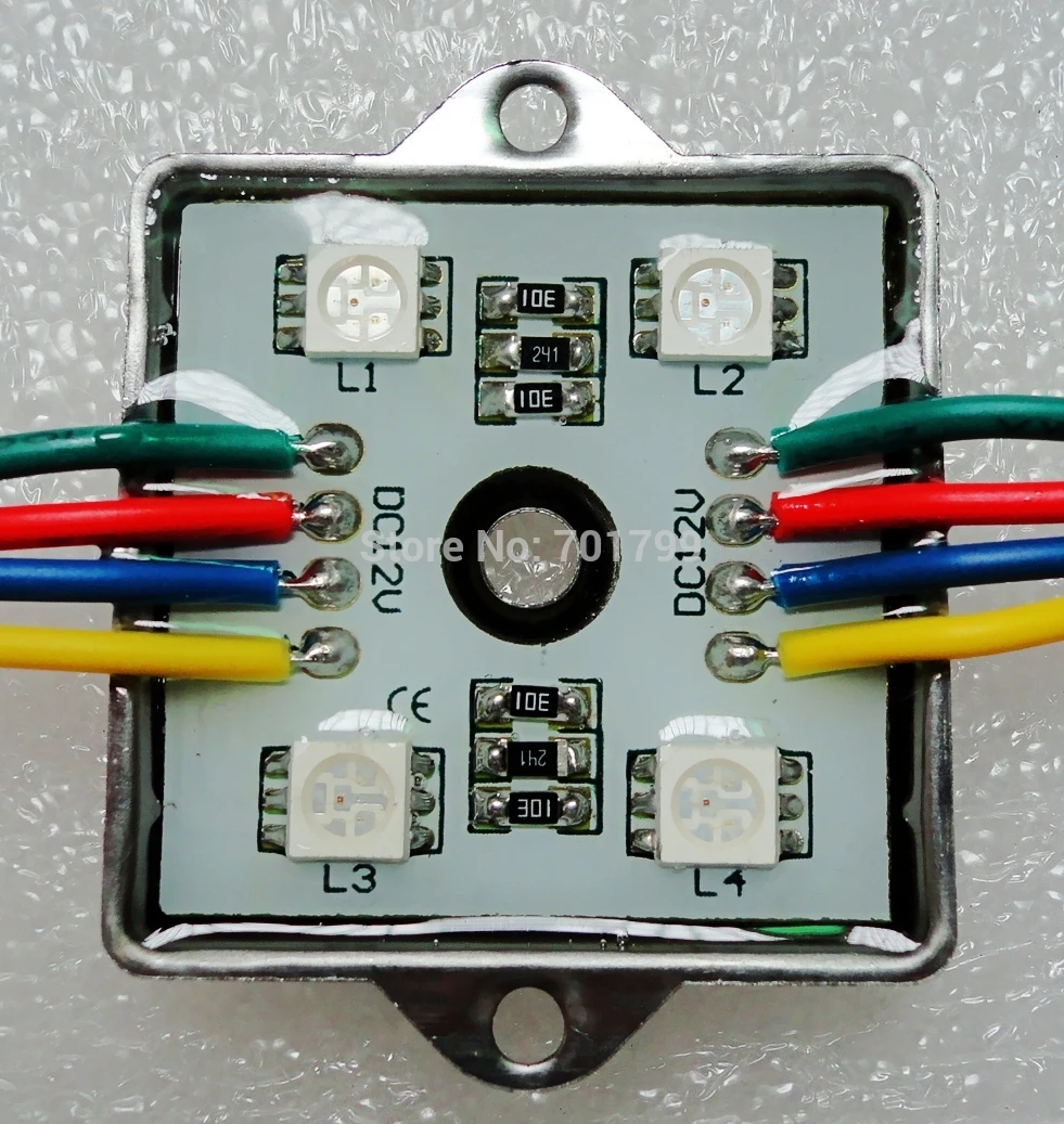 Модуль светодиодных лент RGB 5050 SMD 12 в пост. Тока 0 96 Вт 13 мм * 4 шт. светодиодов 20 шт.|led