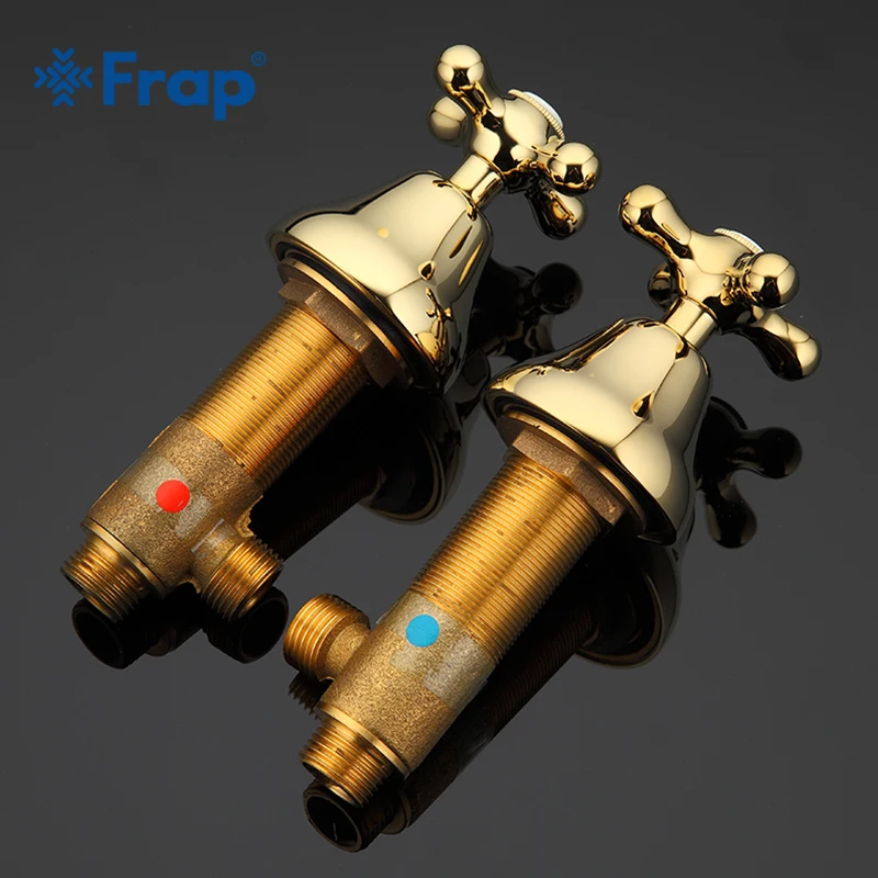 Frap antique Basin sink mixer tap gold bathroom faucet Plating Double Handle Cold Hot Water Mixer Luxury Solid Brass G1163-6 |