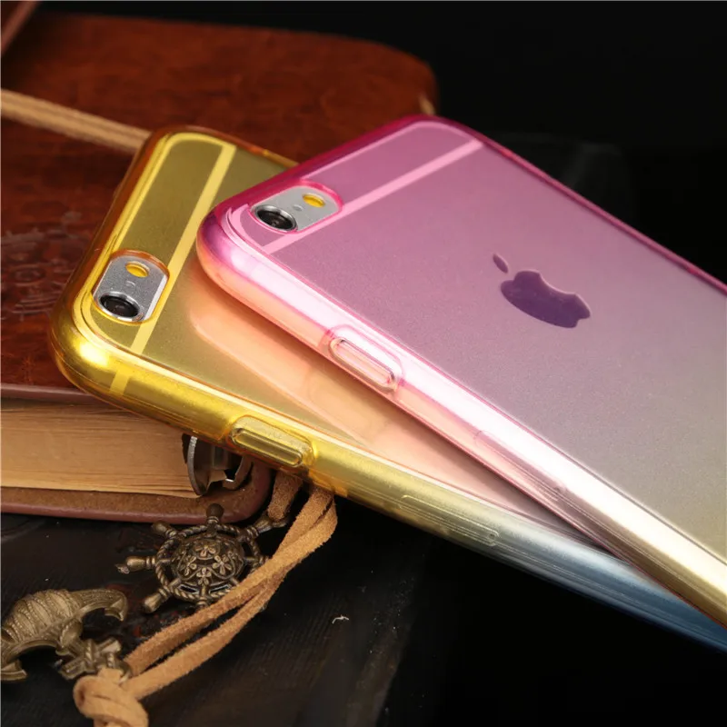 360 Градусов Полный Защиты оболочки для iPhone 6 Plus S 5.5 ''градиент цвета Кристалл