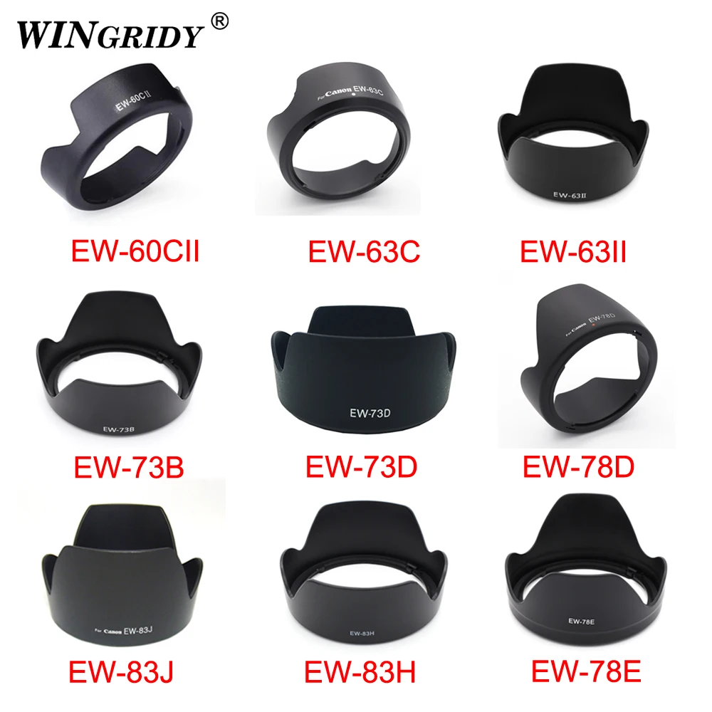 EW-60C II EW-63C EW-73B EW-73D EW-78D EW-83J EW-83H EW-78E EW-63II Камера бленда объектива для Canon Камера объектив