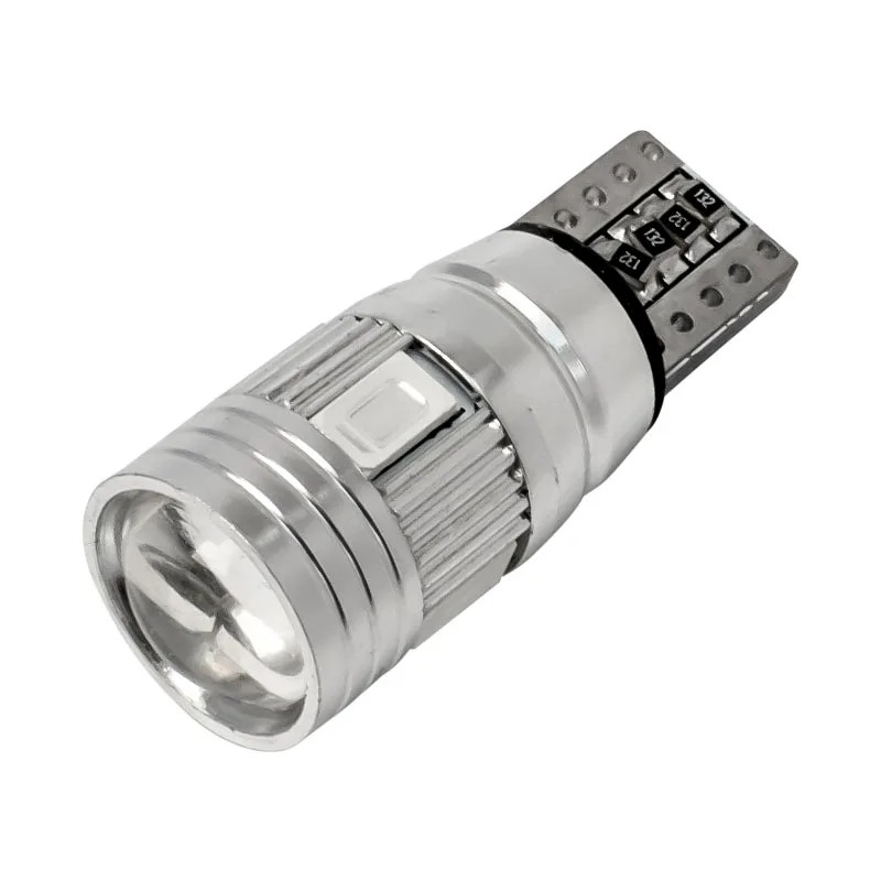 100 шт. T10 6 SMD 5630 светодиодный объектив проектора Canbus Error Free автомобильные