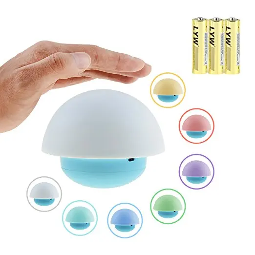 

Blue Color Touch Sensor Portable Dimmable LED Tumbler Design Mushroom Night Light with Batteries P15