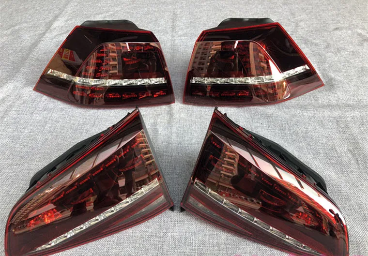 Светодиодсветодиодный задние фонари для VW Golf 7 R 1 комплект темно-красный |