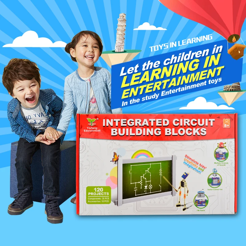 

120 Projects Integrated Circuit Building Blocks Learning&Education Toys for Kids Physics Learning,Blocks Educational Tools