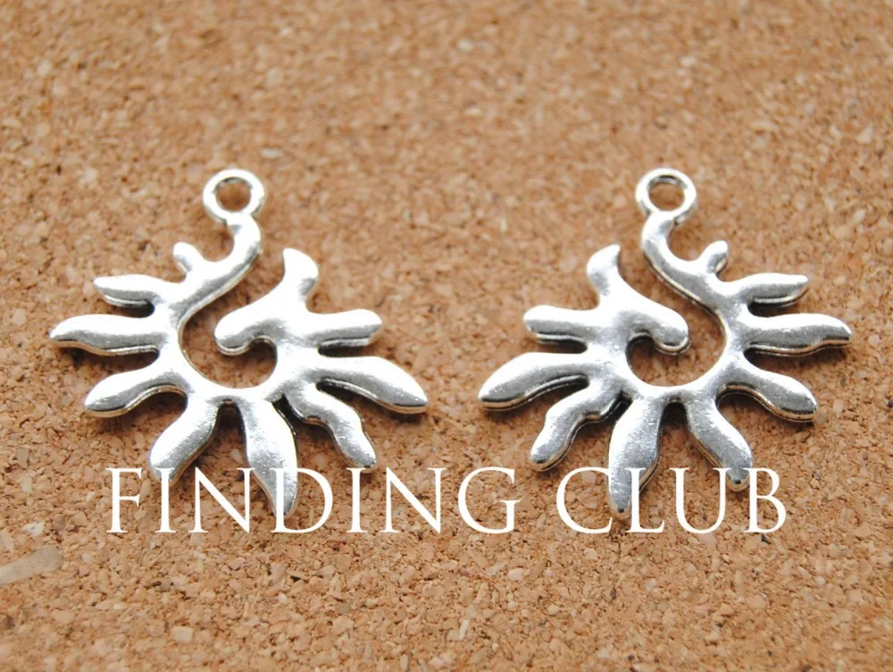 

20 pcs Silver Color Sun Charm Pendant DIY Metal Bracelet Necklace Jewelry Findings A869