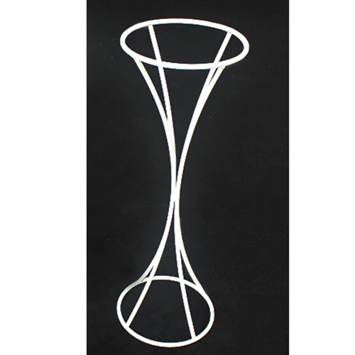 4Pcs/Lot Flower Vases Floor Metal Vase Plant Dried Floral Holder Flower Pot Road Lead for Home/Wedding Corridor Decoration G142 - Цвет: White Flower Vases B