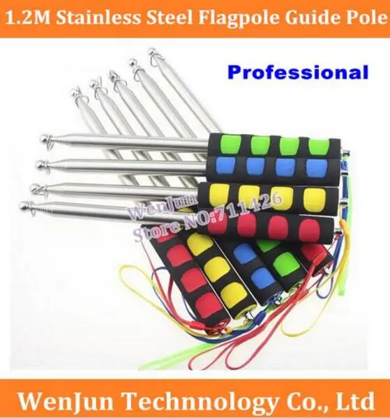 

NEW 1.2 meters high-End stainless steel flagpole guide pole1.2M luxury tour guide flagpole,pointer teaching rods