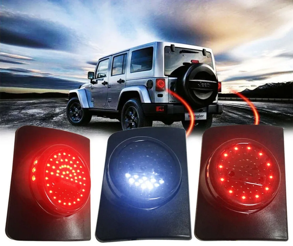 Для Jeep Wrangler задние фонари для JK JKU Sports Sahara Freedom Rubicon 2007-2017 Копченый светодиодный