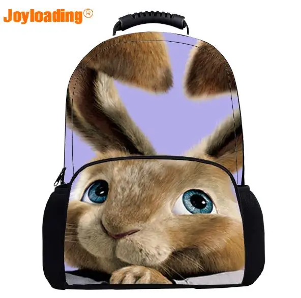 Joyloading Стильный 3D милый красочный мультяшный кролик животные Детский рюкзак
