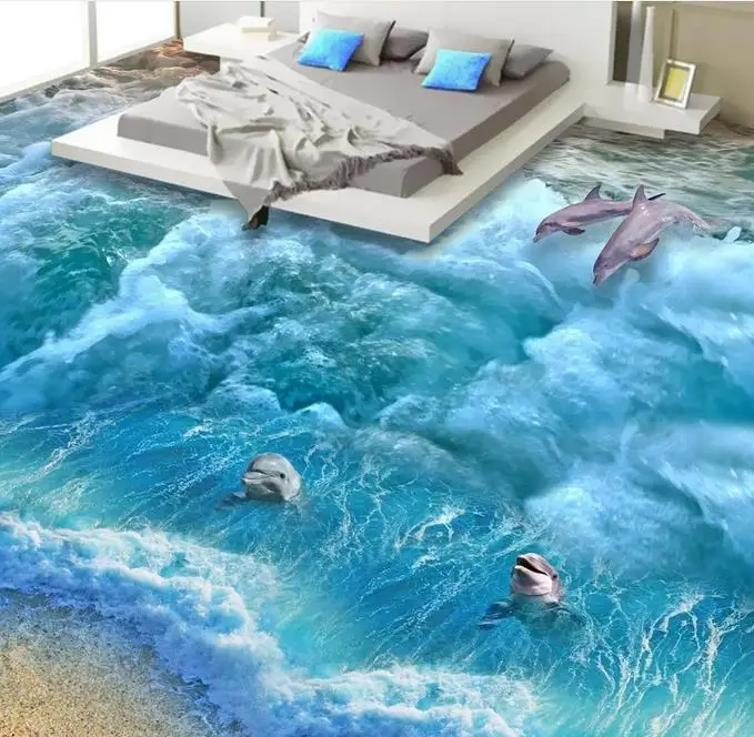 

Виниловый пол 3d фото обои 3d полы океана мир обои самоклеющиеся 3d Пол спальня обои клей виниловые рулоны