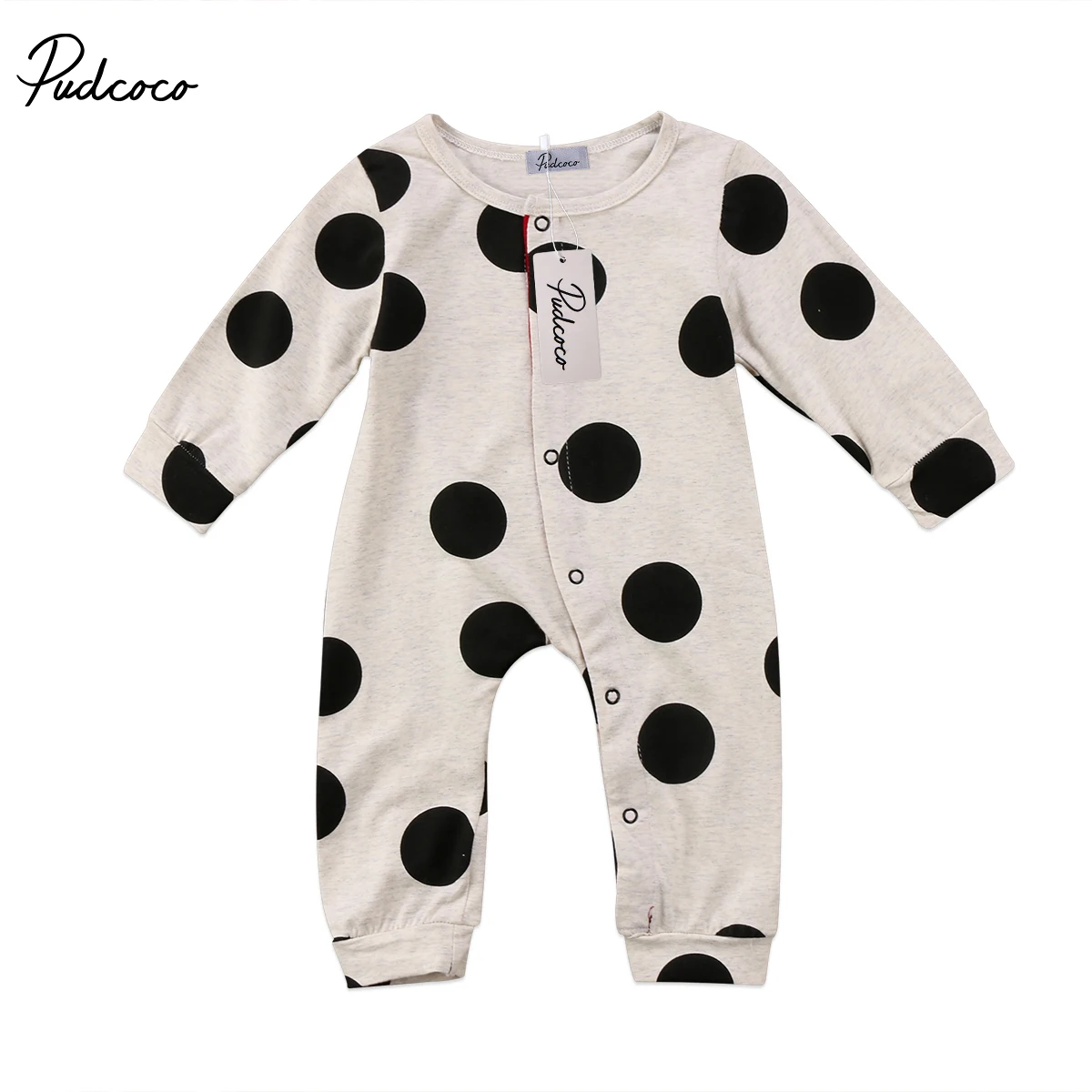 Детская одежда в горошек с длинным рукавом|Ромперы| |