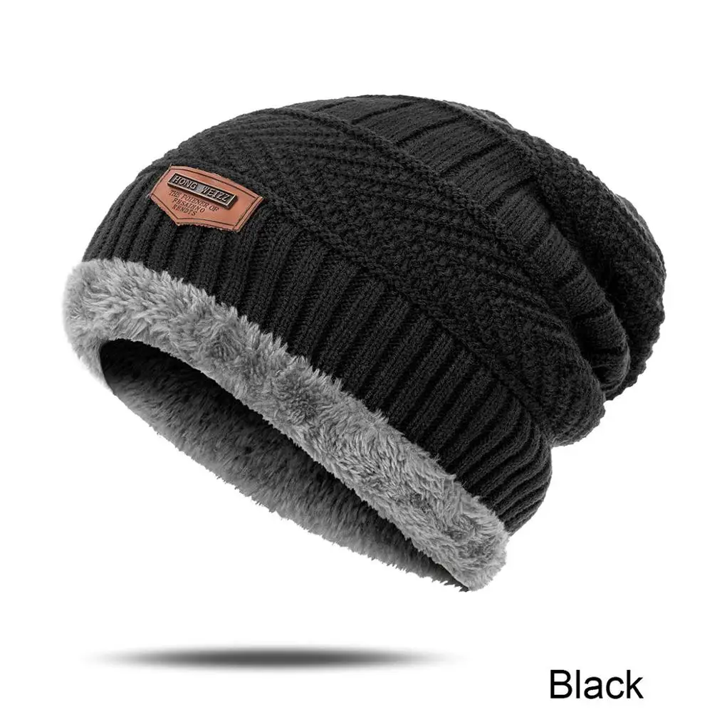 Высококачественная модная теплая зимняя мужская шапка Skullies Beanies, вязаная шапка, мужская шапка, модная шапка, Прямая поставка - Цвет: A