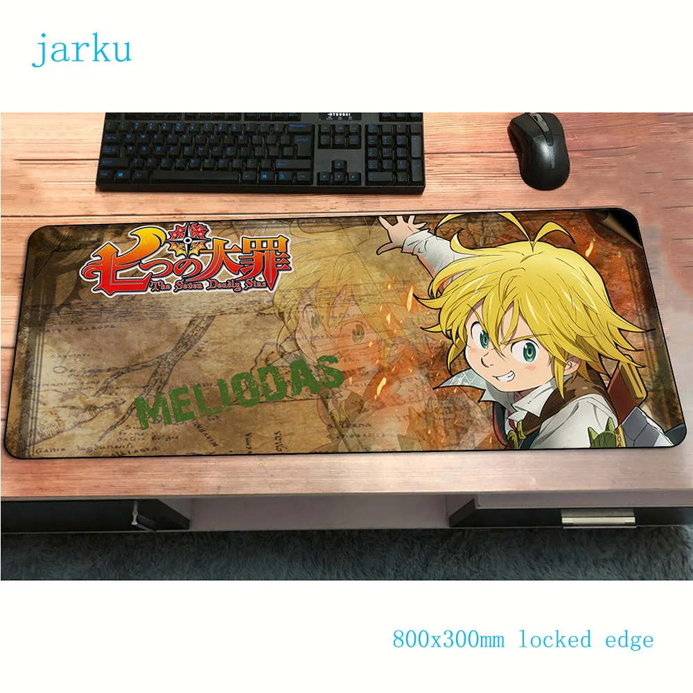 Nanatsu no taizai коврик для мыши геймер мальчик подарок 800x300x2 мм notbook коврик для мыши игровой коврик для мыши персональный Коврик для мыши PC padmouse коврики