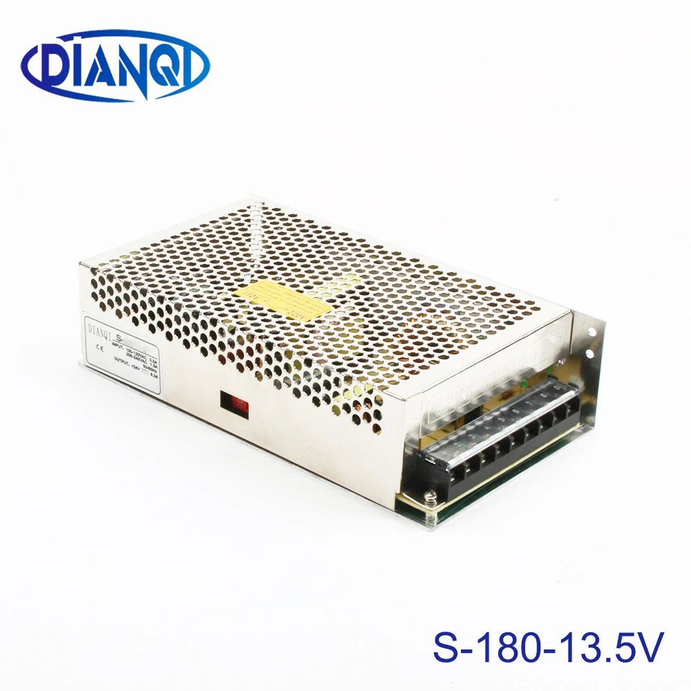 

180W 13.3A 13.5V Switching Power Supply,110v 220V AC input,13.5V ac to dc transformer output power suply 13.3A S-180-13.5