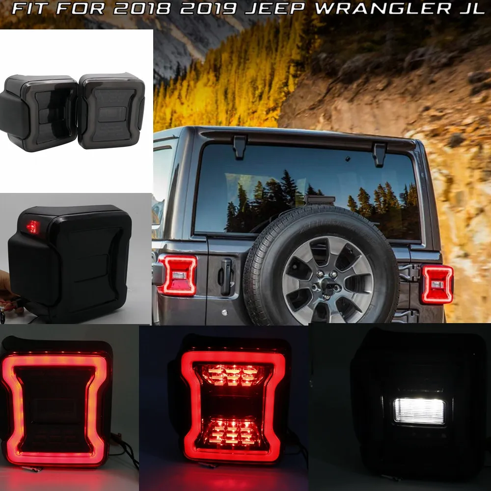 Светодиодные задние стоп сборки w/поворота и сзади для Wrangler JL Unlimited Rubicon Sport Utility 4