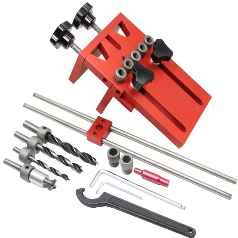 woodworking tool set log tenon hole punch combo triple punch locator woodworking hole saw Carpenter Kit 08400 woodworking tool set log tenon hole punch combo triple punch locator woodworking 8mm 10mm hand tools