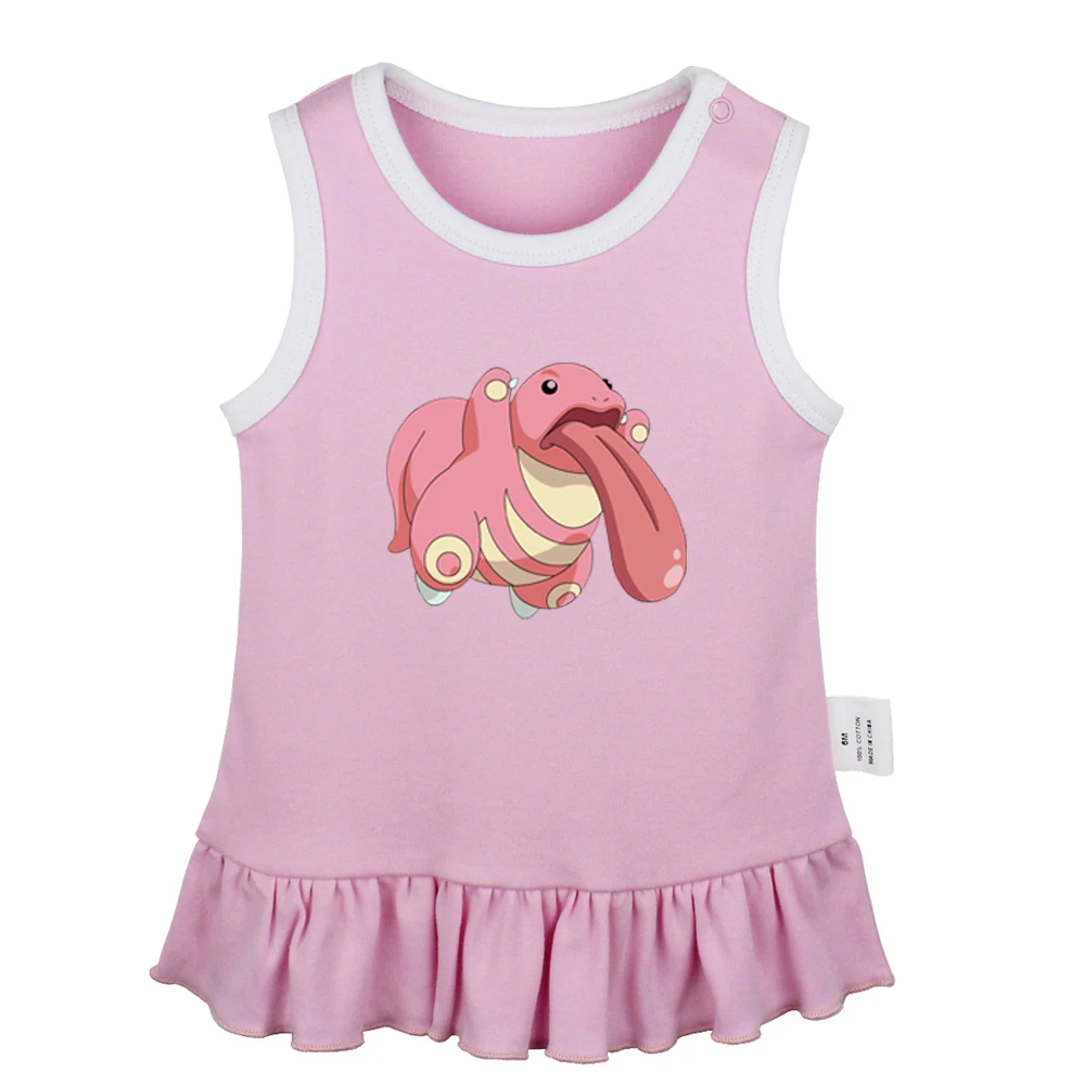 JaBabyYS955P Милый Покемон Togepi Jigglypuff Chansey Ditto Gengar Lickitung платья для новорожденных девочек платье без рукавов для малышей Одежда для младенцев - Цвет: JaBabyYS955P