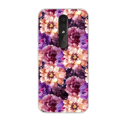 LL20 Чехол для Nokia 4,2, силиконовая Мягкая задняя крышка из ТПУ с цветочным рисунком для Nokia4.2, Защитные чехлы для телефонов - Цвет: LL20