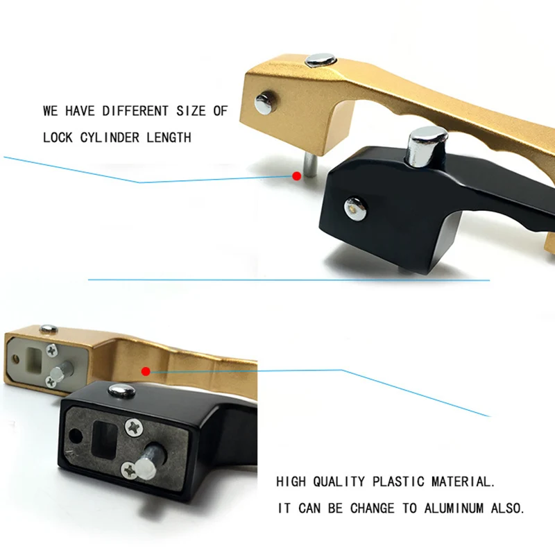 Новый 1 шт. дверь окно ручка велосипедный алюминиевый замок Pull Handle Блокировка