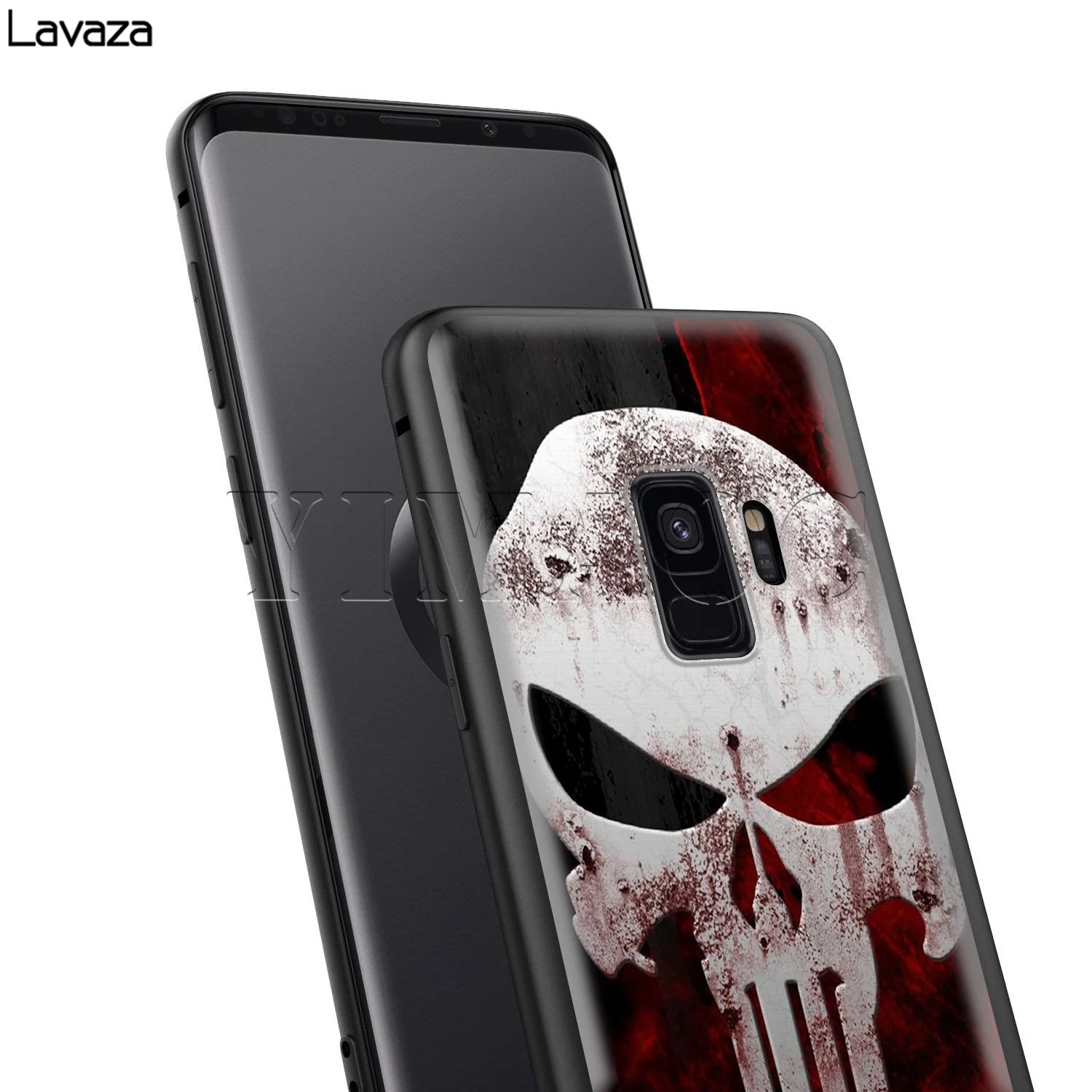 Lavaza комиксов schwarz Каратель чехол для Samsung Галактики S6 S7 край J6 S8 S9 S10 плюс A3 A5 A6 A7 A8 A9
