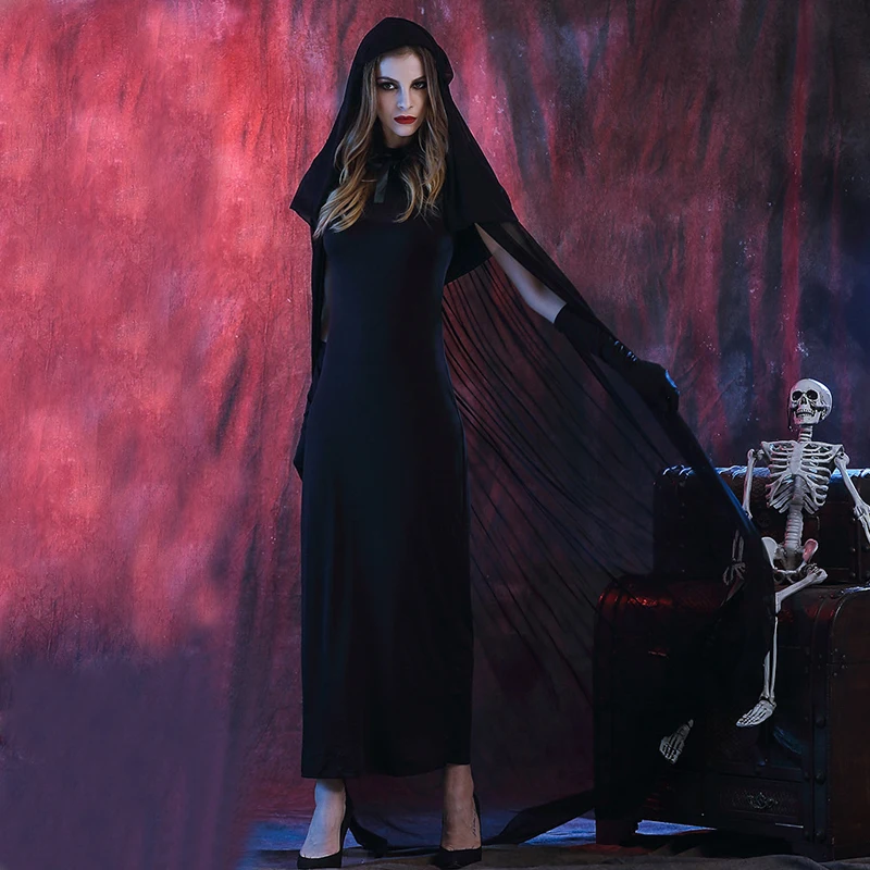 Женский костюм накидка Ходячие мертвецы с зомби страшная невеста на Хэллоуин