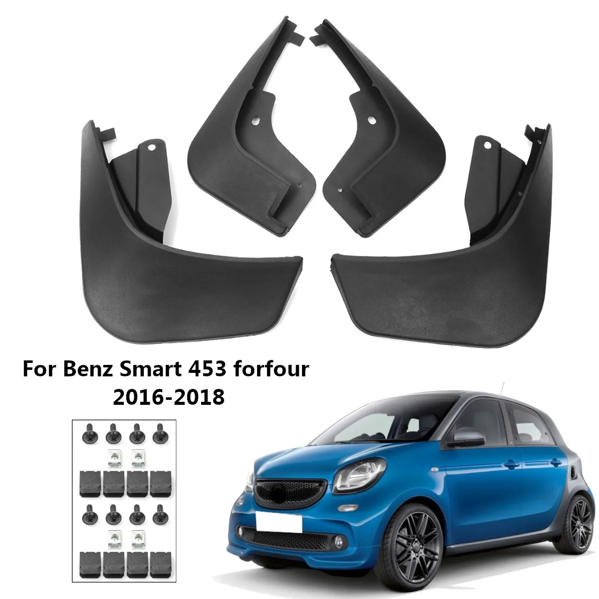 1 Брызговик для автомобиля s mudflaps брызговик брызговики для крыла для Benz Smart 451 453 Fortwo Forfour - Цвет: 1