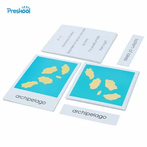 Карточки по географии Монтессори, Детские Игрушки для раннего развития