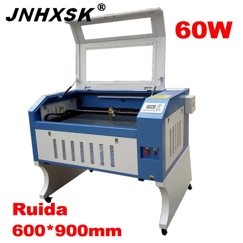 JNHXSK 60 Вт лазерная трубка лазерный гравировальный станок с ЧПУ 6090/9060 Ruida 6442S 110/220V