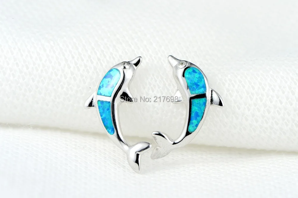 Женские серьги пусеты DORMITH из серебра 925 пробы с опалом|zirconia stud earring|opal earringsopal silver