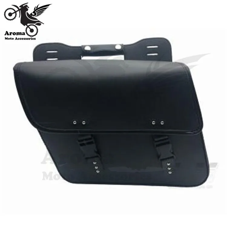 

Black Motorcycle Saddlebag leather motorcycle bag Motorcycle Left Right Saddle Side Bags Motor PU Leather Tool Bags for Harley